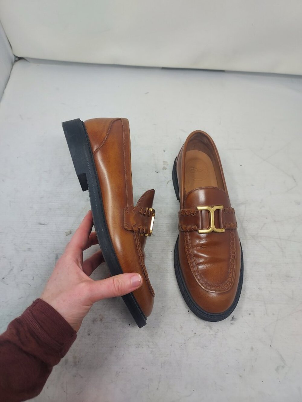 Chloe Brown WOMENS Marcie Hardware Loafer